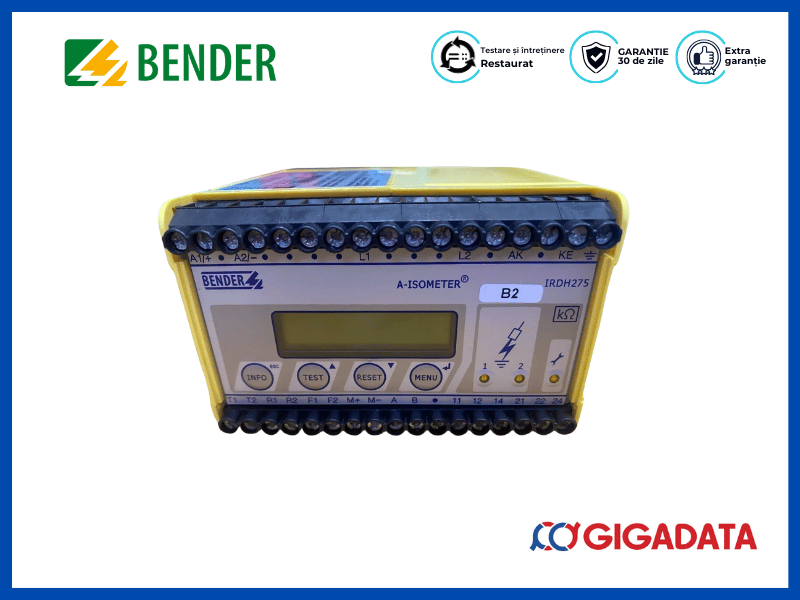 BENDER IRDH275 A-ISOMETER B2 IRDH275B-435 Insulaation Monitoring Device B91065101 - 1