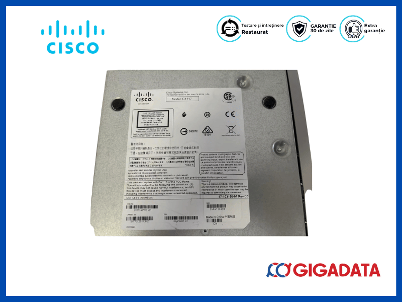 Cisco C1117-4PWE Wi-Fi 5 IEEE 802.11ac ADSL2, VDSL2+ Modem/Wireless Router - 7