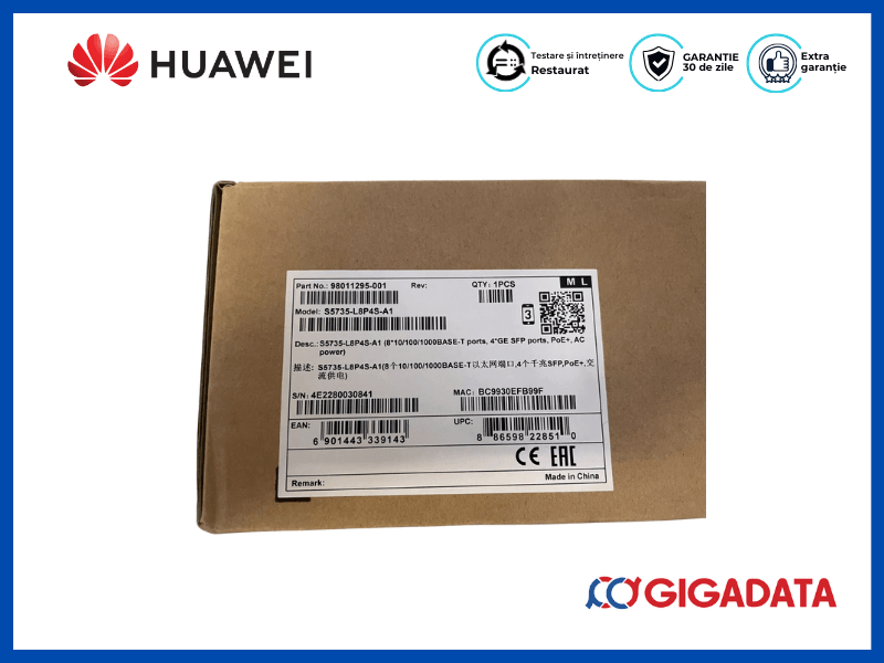 Huawei S5735-L8P4S-A1 8*Gigabit ports, 4*GE SFP ports, PoE+ Switch - 2